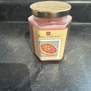 Home Interiors  7.5oz Jar Candle Grapefruit Splash Vintage Discontinued Scent